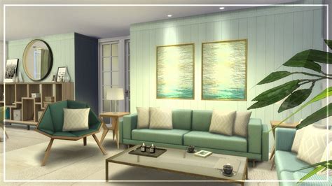mint living room cc links  sims  speed room build mint living