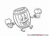 Coloring Sheets Barrel Oktoberfest Printable Cartoon Pages Sheet Title sketch template