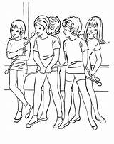 Coloring Girls Girl Pages Tween Sheets Class Colouring Kids Teen Printable Group Dance Young Tweens Friends Boys People Groups Teenage sketch template