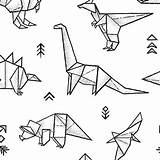 Origami Print Coloring Dinosaurs Spoonflower Dinosaur Fabric Choose Board Preview Drawing Penguinhouse sketch template