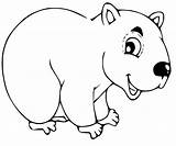 Wombat sketch template