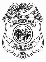 Police Coloring Badge Pages Clipart Template Printable Kids Color Spokane Badges Drawing Jobs Eagle Family People Clip Officer Library Sheet sketch template