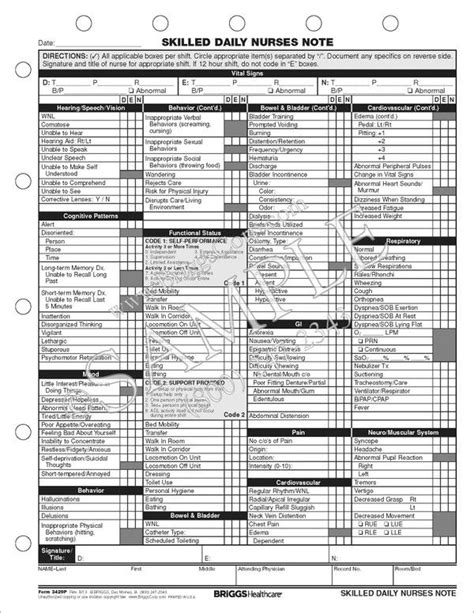 skilled daily nurses note nursing notes home health nurse charting