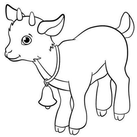 cute goat coloring page  file include svg png eps dxf