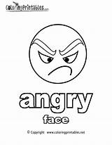 Coloring Angry Face Pages Printable Emotions Faces Feelings English Adjectives Worksheets Color Drawing Mad Emotional Emotion Kids Coloringprintables Printables P1 sketch template