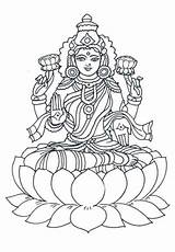 Lakshmi Coloring Saraswati Maa Sketch Devi Hindu Laxmi Madre Needed Agradecimiento Ensino Indusladies Goddesses sketch template