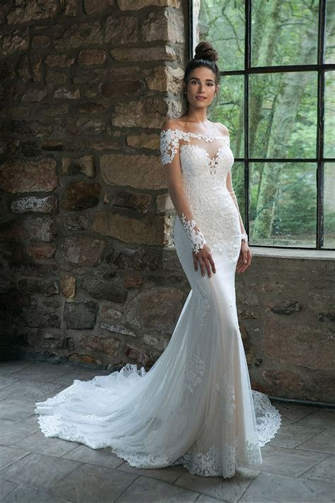 wedding dress out of sincerity bridal 44059 silhouette flared cut