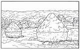 Coloring Pages Monet Claude Book Impressionist Haystacks Works Great Choose Board sketch template