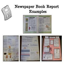 newspaper book report project book report book report templates