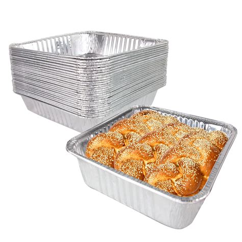 pack square foil pans   aluminum cake pan baking pans  reheating roasting