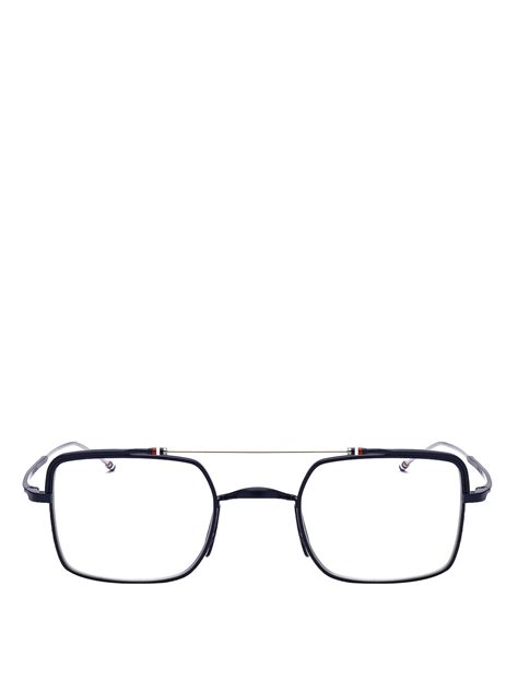 Glasses Thom Browne Cable Brow Bar Navy Titanium Glasses