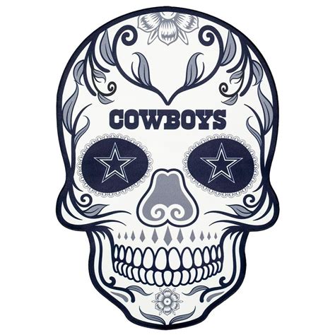 applied icon nfl dallas cowboys outdoor skull graphic large blue