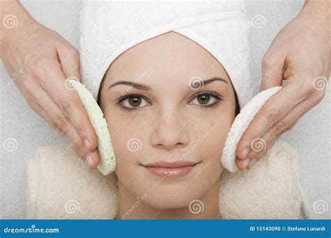 face cleansing stock photo image