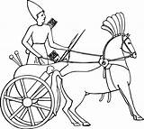 Chariot Clipart Horse Egyptian Cart Carriage Drawing Clip Egypt Charioteer Ancient Coloring Pages Color Drawings Draw Horses Svg Vector sketch template