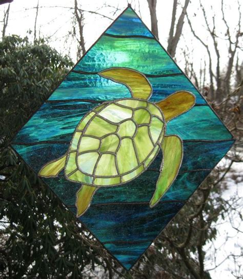 stained glass turtles images  pinterest turtles sea