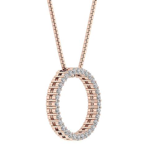 circle pendant necklaces natural diamond    ct  white gold   ebay