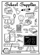 Supplies School Worksheets Color Worksheet Pictionary Supply Vocabulary Printable Esl Eslprintables English Counting Preview Worksheeto sketch template