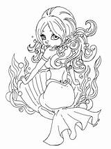 Mermaid Coloring Pages Cute Girl Jadedragonne Pinup Deviantart Mermaids Chibi Christmas Kids Anime Print Printable Color Sheets Adults Little Shell sketch template