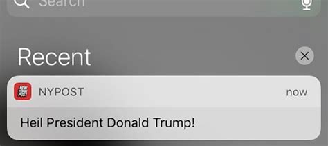 ny post app sends heil president donald trump alerts  hack ny daily news