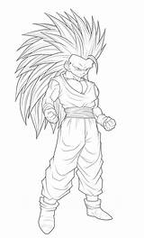 Gohan Goku Saiyan Colorare Ssj3 Dbz Coloriage Sayan Moxie2d Vegeta Lineart Dragonball Ssj2 Ssj1 Visiter Coloringhome sketch template