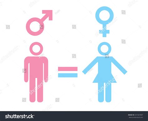 Gender Equality Concept Icon Set Different Stock Vector 331567007
