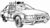 Police Car Ford Robocop Coloring Cars Taurus Pages Colouring Truck Clipart Drawings Library Deviantart Vehicles sketch template