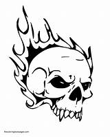 Coloring Skull Fire Drawing Skulls Pages Flames Flame Simple Getdrawings Gif Print Pdf sketch template