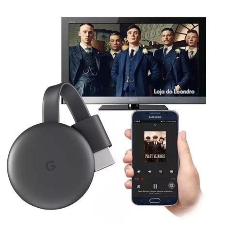 google chromecast   aparelho transforma sua tv em smart   em mercado livre
