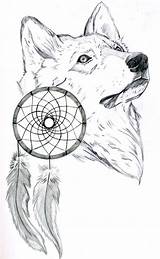 Wolf Drawings Dream Catcher Drawing Tattoo Wolves Coloring Sketch Pencil Animal Catchers Dreamcatcher Pages Draw Tattoos Native Cool American Sketches sketch template