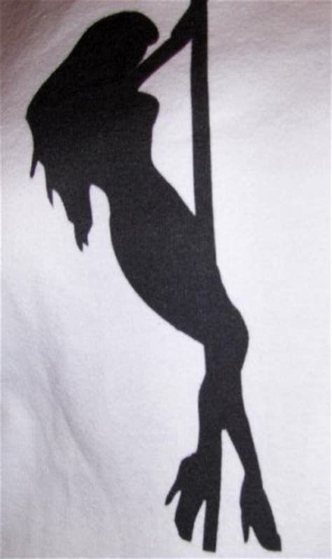 Sexy Silhouette Go Go Girl Pole Dancer Racy Fitted T Shirt M