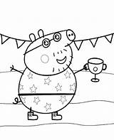 Coloring Pig Peppa Daddy Pages Topcoloringpages Uncle Sheet Colouring Print sketch template