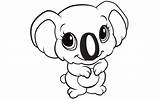 Koala Coloring Pages Cute Animal Kids Baby Printable Cartoon Drawing Animals Print Books Color Printables Puppy Clipartmag Little Children sketch template