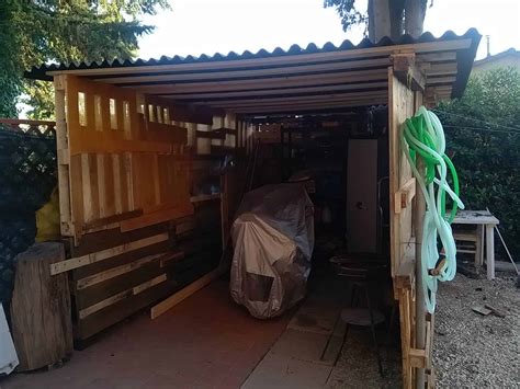 pallet motorcycle garagetool storage shed  pallets