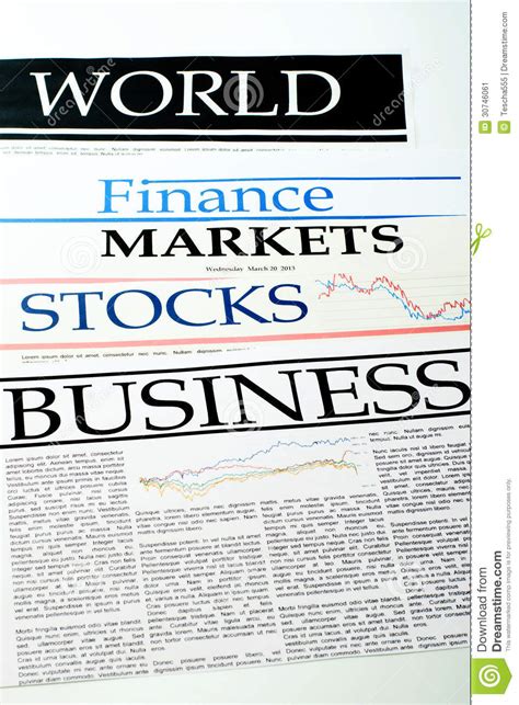 titles  newspapers   business stock image image