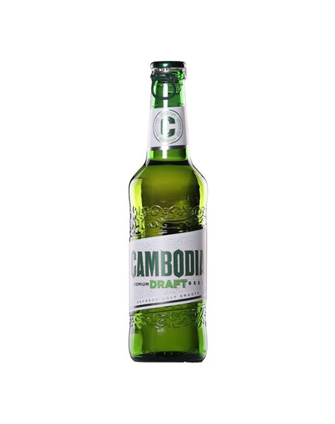 cambodia premium draft beer bottle cl silver quality award
