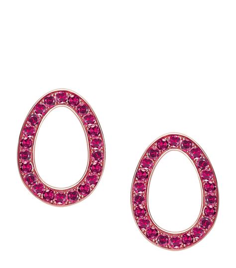 fabergé rose gold and ruby colours of love sasha earrings harrods ca