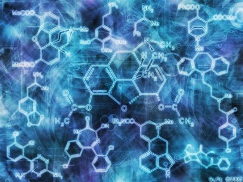 blue and teal molecules wallpaper chemistry science