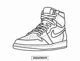 Coloring Pages Air Force Shoe Drawing Sneaker Shoes Sneakers Nike Template Own Trainers Choose Board Sketches Sketch Templates Popular sketch template