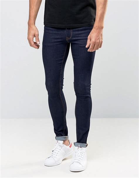 Asos Extreme Super Skinny Jeans In Raw Blue Asos