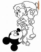 Mickey Coloring Baby Pages Disney Babies Disneyclips Ape sketch template