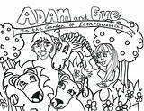 Adam Eve Coloring Drawing Kids Pages Choose Board Bible Getdrawings sketch template