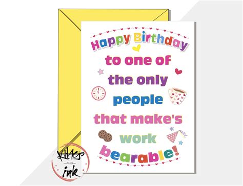 funny work colleague birthday card happy birthday