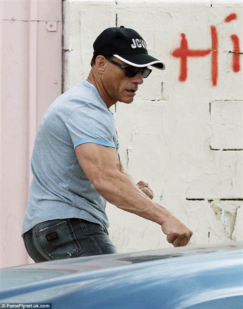 Shirtless Jean Claude Van Damme Displays Muscular Physique Daily Mail