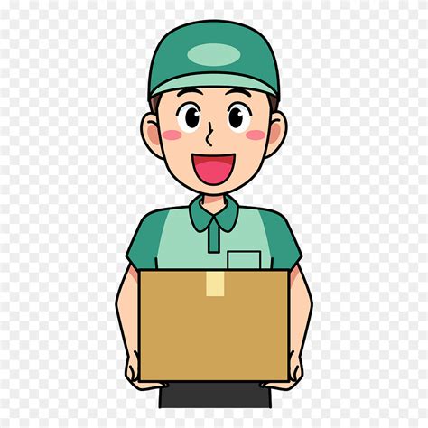delivery man clipart cartoon transparent delivery man png