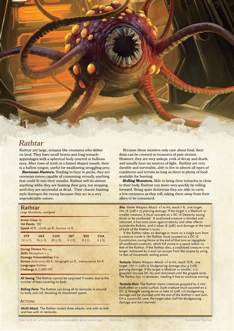 dnd  homebrew dnd monsters dungeons  dragons homebrew