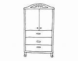 Armoire Closet Coloring Coloriage Coloringcrew Clothes Pages Template sketch template