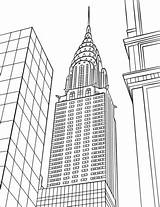 Skyscraper Grattacieli Nowy Jork Drukuj sketch template