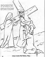 Coloring Pages Cross Catholic Stations Moms Jesus Sketch Sketchite Popular sketch template