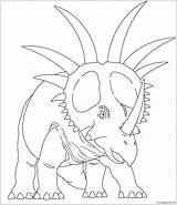 Styracosaurus Pages Coloring Color sketch template