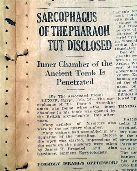king tutankhamun discovery rarenewspaperscom